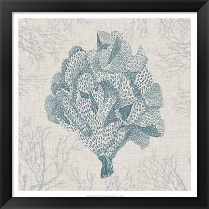 Framed Coral Motif IV Print