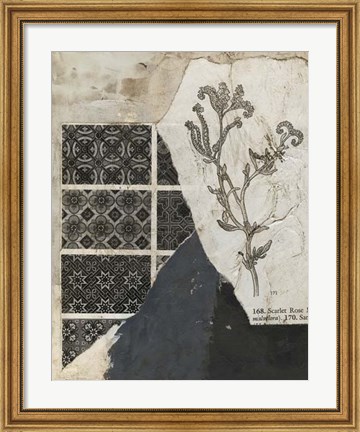 Framed Non-Embellished Fragmented Collage II Print