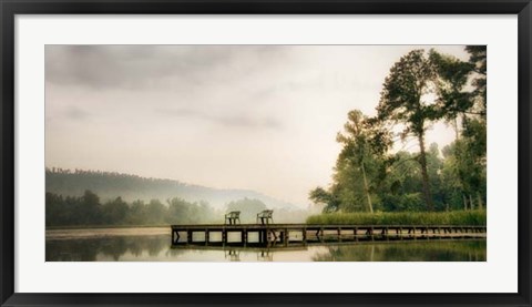 Framed Two Green Chairs Print