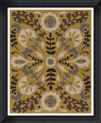 Framed Golden Suzani II Print