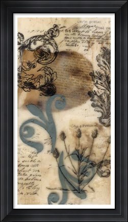 Framed Encaustic Ephemera I Print
