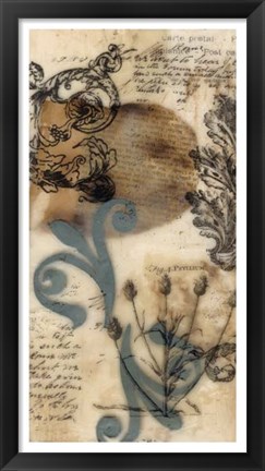 Framed Encaustic Ephemera I Print