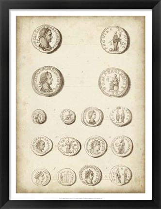 Framed Antique Roman Coins II Print