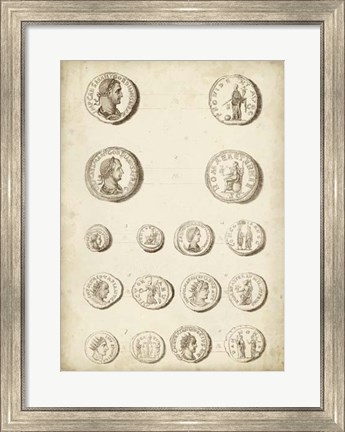 Framed Antique Roman Coins II Print