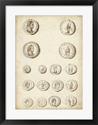 Framed Antique Roman Coins II Print