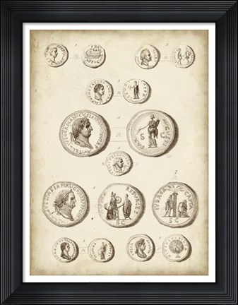 Framed Antique Roman Coins III Print