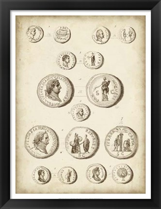 Framed Antique Roman Coins III Print