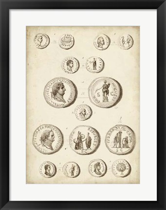 Framed Antique Roman Coins III Print