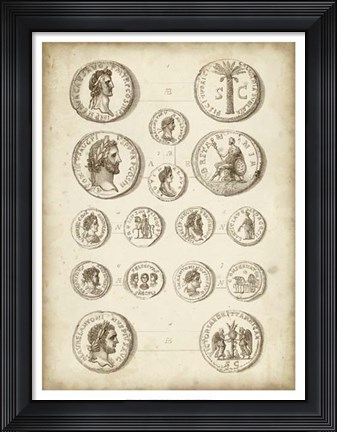 Framed Antique Roman Coins IV Print