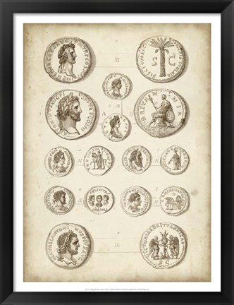 Framed Antique Roman Coins IV Print