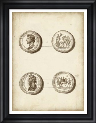 Framed Antique Roman Coins VI Print