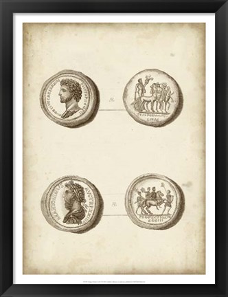 Framed Antique Roman Coins VI Print