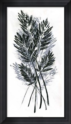 Framed Palm Leaf Fresco I Print