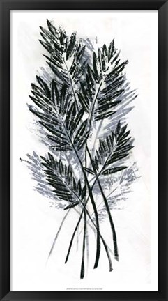 Framed Palm Leaf Fresco I Print