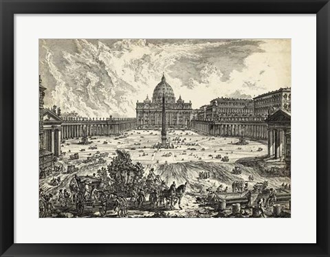 Framed Veduta della Basilica di S.Pietro Print