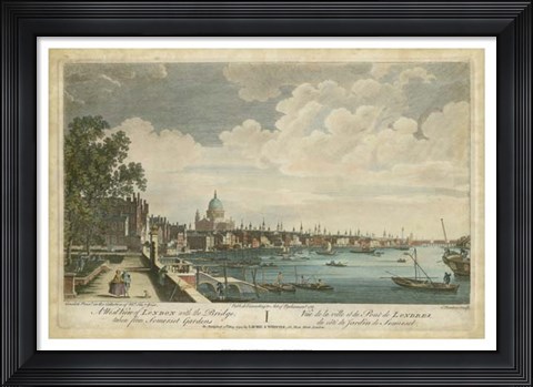 Framed West View of London Print