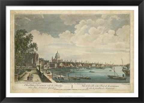 Framed West View of London Print