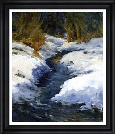 Framed Snow on the Banks Print