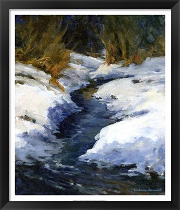 Framed Snow on the Banks Print