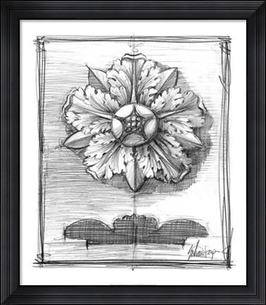 Framed Non-Embellished Decorative Ornament II Print