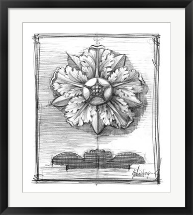 Framed Non-Embellished Decorative Ornament II Print