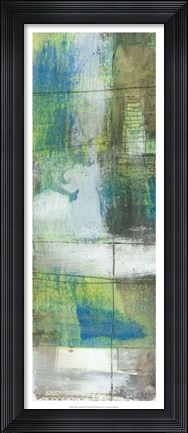 Framed White on Blue III Print