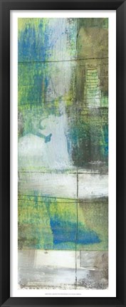 Framed White on Blue III Print