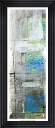 Framed White on Blue IV Print