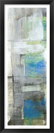 Framed White on Blue IV Print