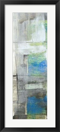 Framed White on Blue IV Print
