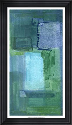 Framed Blue Patch II Print
