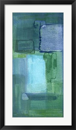 Framed Blue Patch II Print