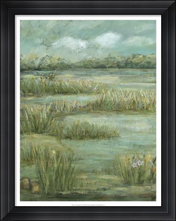 Framed Green Meadows I Print