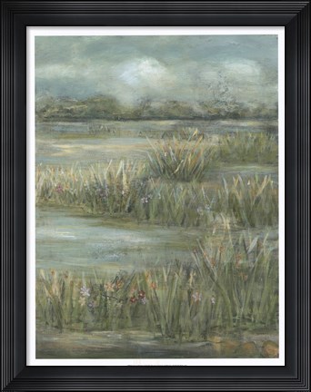Framed Green Meadows II Print