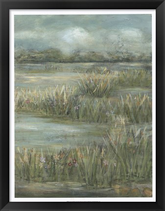 Framed Green Meadows II Print