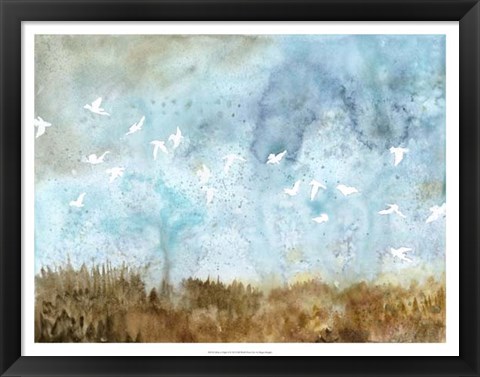 Framed Birds in Flight II Print