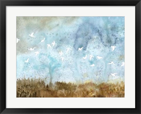 Framed Birds in Flight II Print