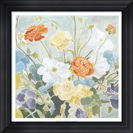 Framed Emily&#39;s Garden I Print