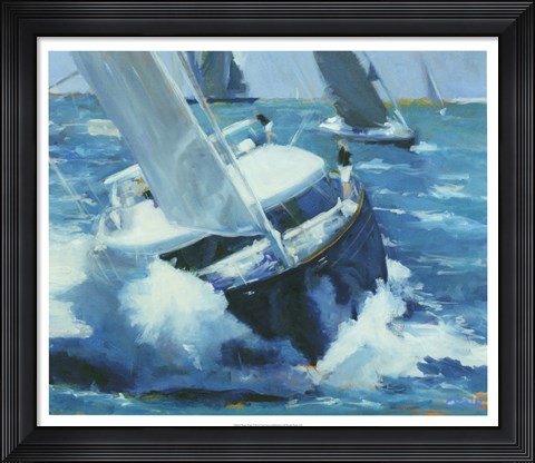 Framed White Water Print