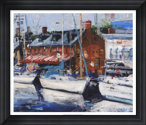 Framed Annapolis Wharf Print