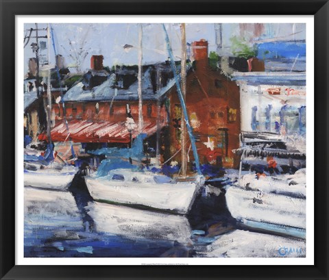 Framed Annapolis Wharf Print