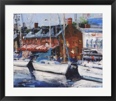 Framed Annapolis Wharf Print