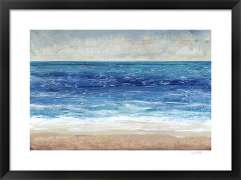Framed Crashing Blue II Print