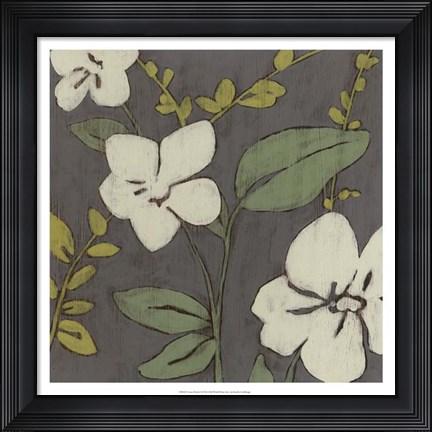 Framed Cream Florals I Print