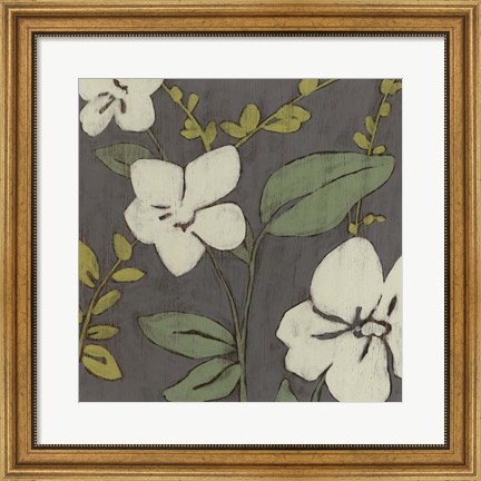 Framed Cream Florals I Print