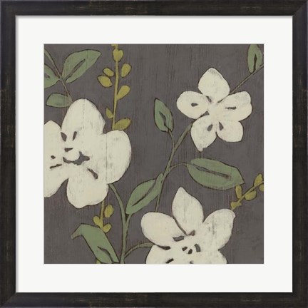 Framed Cream Florals II Print