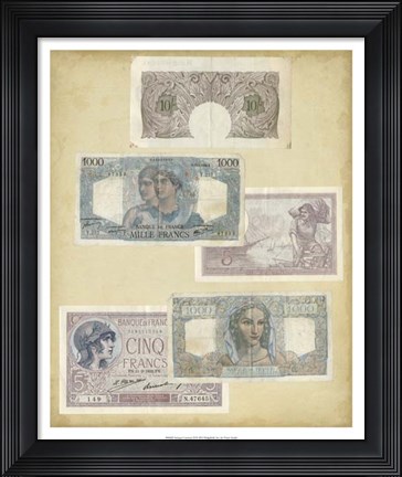 Framed Antique Currency II Print