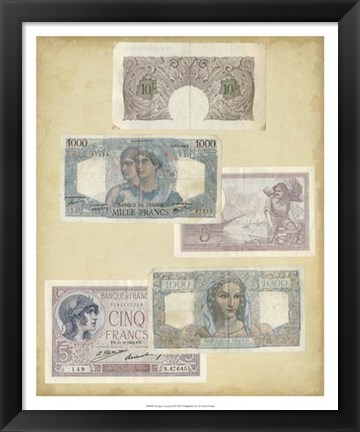 Framed Antique Currency II Print