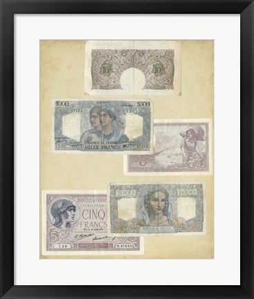 Framed Antique Currency II Print