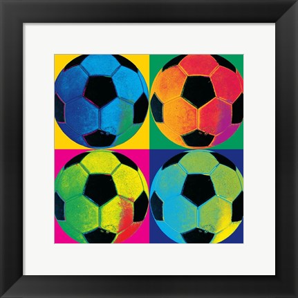 Framed Ball Four-Soccer Print